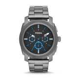 Buy Shop Fossil Machine Chronograph Brown Dial Grey Steel Strap Watch for Men - FS4931 USA Online