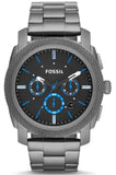 Buy Shop Fossil Machine Chronograph Brown Dial Grey Steel Strap Watch for Men - FS4931 USA Online