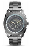 Buy Shop Fossil Machine Chronograph Grey Dial Grey Steel Strap Watch for Men - FS5172 USA Online