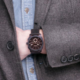 Buy Shop Fossil Machine Flight Chronograph Brown Dial Brown Leather Strap Watch for Men - FS4656 USA Online