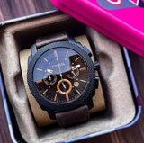 Buy Shop Fossil Machine Flight Chronograph Brown Dial Brown Leather Strap Watch for Men - FS4656 USA Online