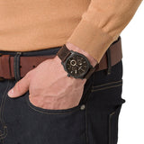 Buy Shop Fossil Machine Flight Chronograph Brown Dial Brown Leather Strap Watch for Men - FS4656 USA Online