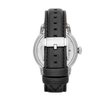 Buy Shop Fossil Townsman Automatic Skeleton Silver Dial Black Leather Strap Watch for Men - ME3041 USA Online