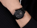 Fossil Townsman Multi Function Mechanical Black Dial Black Steel Strap Watch for Men - ME3062