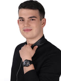 Buy Shop Fossil Townsman Multi Function Mechanical Black Dial Black Steel Strap Watch for Men - ME3062 USA Online