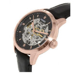 Buy Shop Fossil Townsman Automatic Skeleton Black Dial Black Leather Strap Watch for Men - ME3084 USA Online