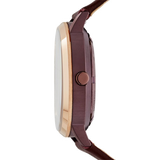 Buy Shop Fossil Vintage Muse Automatic Skeleton Maroon Dial Maroon Leather Strap Watch for Women - ME3137 USA Online