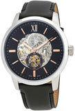 Buy Shop Fossil Townsman Skeleton Black Dial Black Leather Strap Watch for Men - ME3153 USA Online