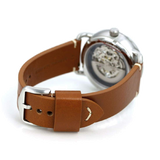 Buy Shop Fossil Commuter Automatic Skeleton Blue Dial Brown Leather Strap Watch for Men - ME3159 USA Online