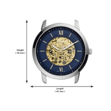 Buy Shop Fossil Neutra Automatic Luggage Skeleton Blue Dial Brown Leather Strap Watch for Men - ME3160 USA Online