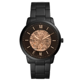 Buy Shop Fossil Neutra Automatic Skeleton Black Dial Black Steel Strap Watch for Men - ME3183 USA Online