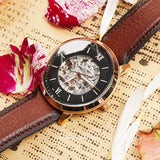 Buy Shop Fossil Neutra Automatic Skeleton Black Dial Brown Leather Strap Watch for Men - ME3195 USA Online