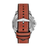 Buy Shop Fossil Dillinger Luggage Chronograph Blue Dial Brown Leather Strap Watch for Men - FS5675 USA Online