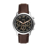 Buy Shop Fossil Neutra Chronograph Black Dial Brown Leather Strap Watch for Men - FS6024 USA Online