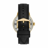 Buy Shop Fossil Townsman Automatic Skeleton Black Dial Black Leather Strap Watch for Men - ME3210 USA Online