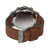 Buy Shop Fossil Nate Chronograph Grey Dial Brown Leather Strap Watch for Men - JR1424 USA Online