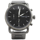Buy Shop Fossil The Commuter Black Dial Grey Steel Strap Watch for Men - FS5400 USA Online