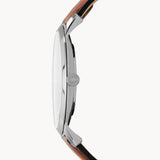 Buy Shop Fossil Minimalist Blue Dial Brown Leather Strap Watch for Men - FS5304 USA Online