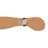 Buy Shop Fossil Minimalist Off White Dial Brown Leather Strap Watch for Men - FS5306 USA Online