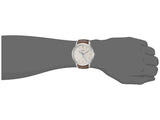 Buy Shop Fossil Minimalist Off White Dial Brown Leather Strap Watch for Men - FS5306 USA Online