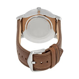 Buy Shop Fossil Minimalist Off White Dial Brown Leather Strap Watch for Men - FS5306 USA Online