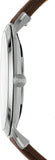 Buy Shop Fossil Minimalist Off White Dial Brown Leather Strap Watch for Men - FS5306 USA Online