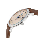 Buy Shop Fossil Minimalist Off White Dial Brown Leather Strap Watch for Men - FS5306 USA Online