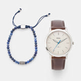 Buy Shop Fossil Minimalist Off White Dial Brown Leather Strap Watch for Men - FS5306 USA Online