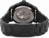 Buy Shop Fossil Modern Machine Automatic Silver Dial Black Steel Strap Watch for Men - ME3080 USA Online
