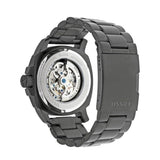 Buy Shop Fossil Modern Machine Automatic Silver Dial Black Steel Strap Watch for Men - ME3080 USA Online