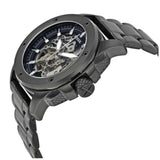 Buy Shop Fossil Modern Machine Automatic Silver Dial Black Steel Strap Watch for Men - ME3080 USA Online