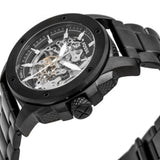 Buy Shop Fossil Modern Machine Automatic Silver Dial Black Steel Strap Watch for Men - ME3080 USA Online