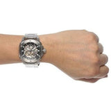 Buy Shop Fossil Modern Machine Automatic Silver Dial Silver Steel Strap Watch for Men - ME3081 USA Online