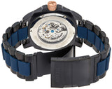 Buy Shop Fossil Modern Machine Automatic Skeleton Blue Dial Two Tone Steel Strap Watch for Men - ME3133 USA Online
