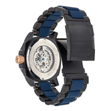 Buy Shop Fossil Modern Machine Automatic Skeleton Blue Dial Two Tone Steel Strap Watch for Men - ME3133 USA Online