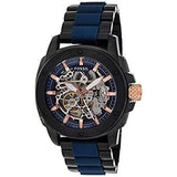 Buy Shop Fossil Modern Machine Automatic Skeleton Blue Dial Two Tone Steel Strap Watch for Men - ME3133 USA Online