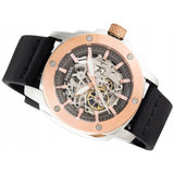 Buy Shop Fossil Modern Machine Automatic Skeleton Dial Black Leather Strap Watch for Men - ME3082 USA Online