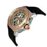 Buy Shop Fossil Modern Machine Automatic Skeleton Dial Black Leather Strap Watch for Men - ME3082 USA Online
