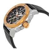 Buy Shop Fossil Modern Machine Automatic Skeleton Dial Black Leather Strap Watch for Men - ME3082 USA Online