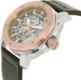 Buy Shop Fossil Modern Machine Automatic Skeleton Dial Black Leather Strap Watch for Men - ME3082 USA Online