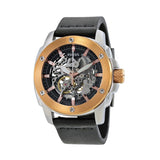 Buy Shop Fossil Modern Machine Automatic Skeleton Dial Black Leather Strap Watch for Men - ME3082 USA Online