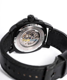 Buy Shop Fossil Modern Machine Automatic Skeleton Grey Dial Black Steel Strap Watch for Men - ME3134 USA Online