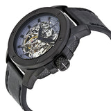 Buy Shop Fossil Modern Machine Automatic Skeleton Grey Dial Black Steel Strap Watch for Men - ME3134 USA Online