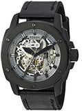 Buy Shop Fossil Modern Machine Automatic Skeleton Grey Dial Black Steel Strap Watch for Men - ME3134 USA Online