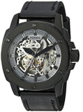 Buy Shop Fossil Modern Machine Automatic Skeleton Grey Dial Black Steel Strap Watch for Men - ME3134 USA Online