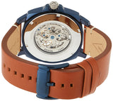 Buy Shop Fossil Modern Machine Automatic Skeleton Silver Dial Brown Leather Strap Watch for Men - ME3135 USA Online