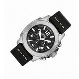 Buy Shop Fossil Modern Machine Chronograph Black Dial Black Leather Strap Watch for Men - FS4928 USA Online