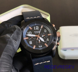 Buy Shop Fossil Modern Machine Chronograph Black Dial Blue Leather Strap Watch for Men - FS5066 USA Online