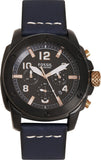 Buy Shop Fossil Modern Machine Chronograph Black Dial Blue Leather Strap Watch for Men - FS5066 USA Online