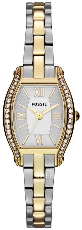 Buy Shop Fossil Molly Silver Dial Two Tone Steel Strap Watch for Women - ES3287 USA Online